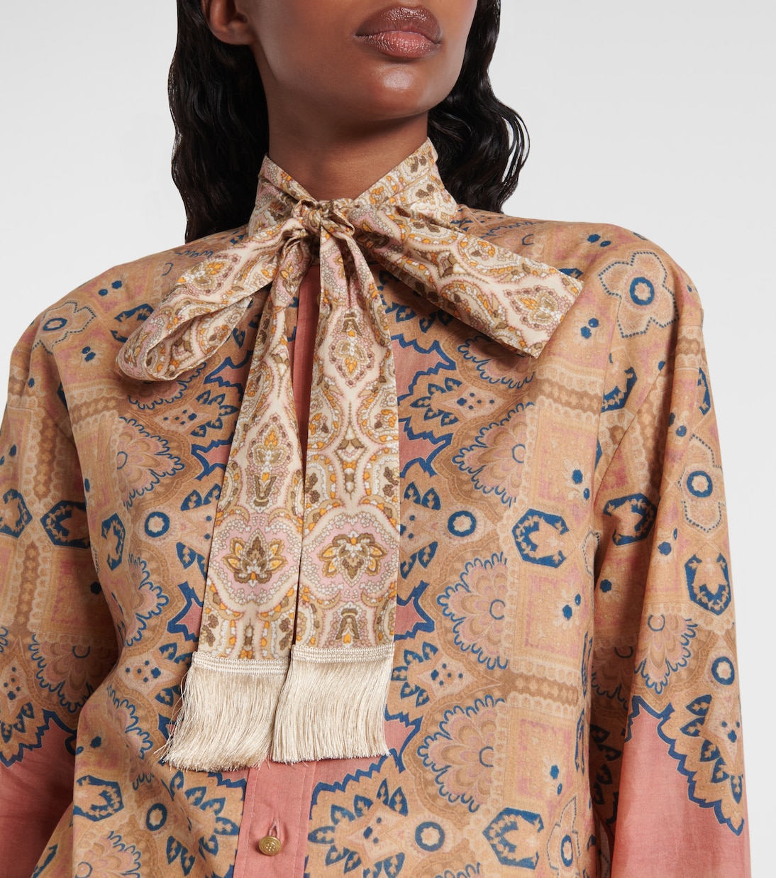 Bluse Voyage Imaginaire aus Baumwollmusselin | Valentino