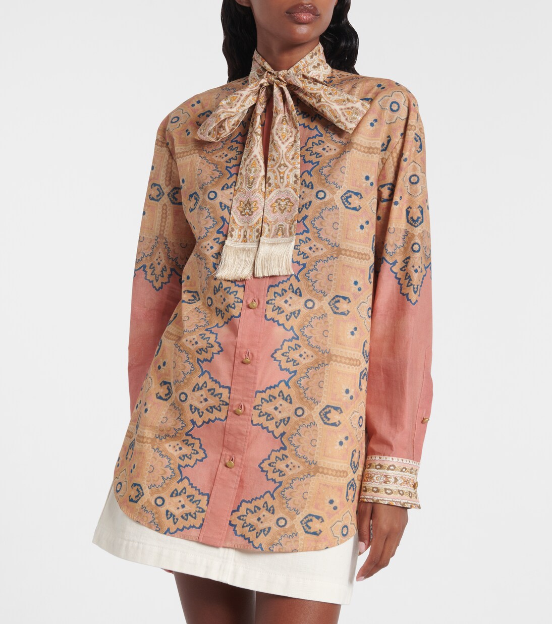 Bluse Voyage Imaginaire aus Baumwollmusselin | Valentino