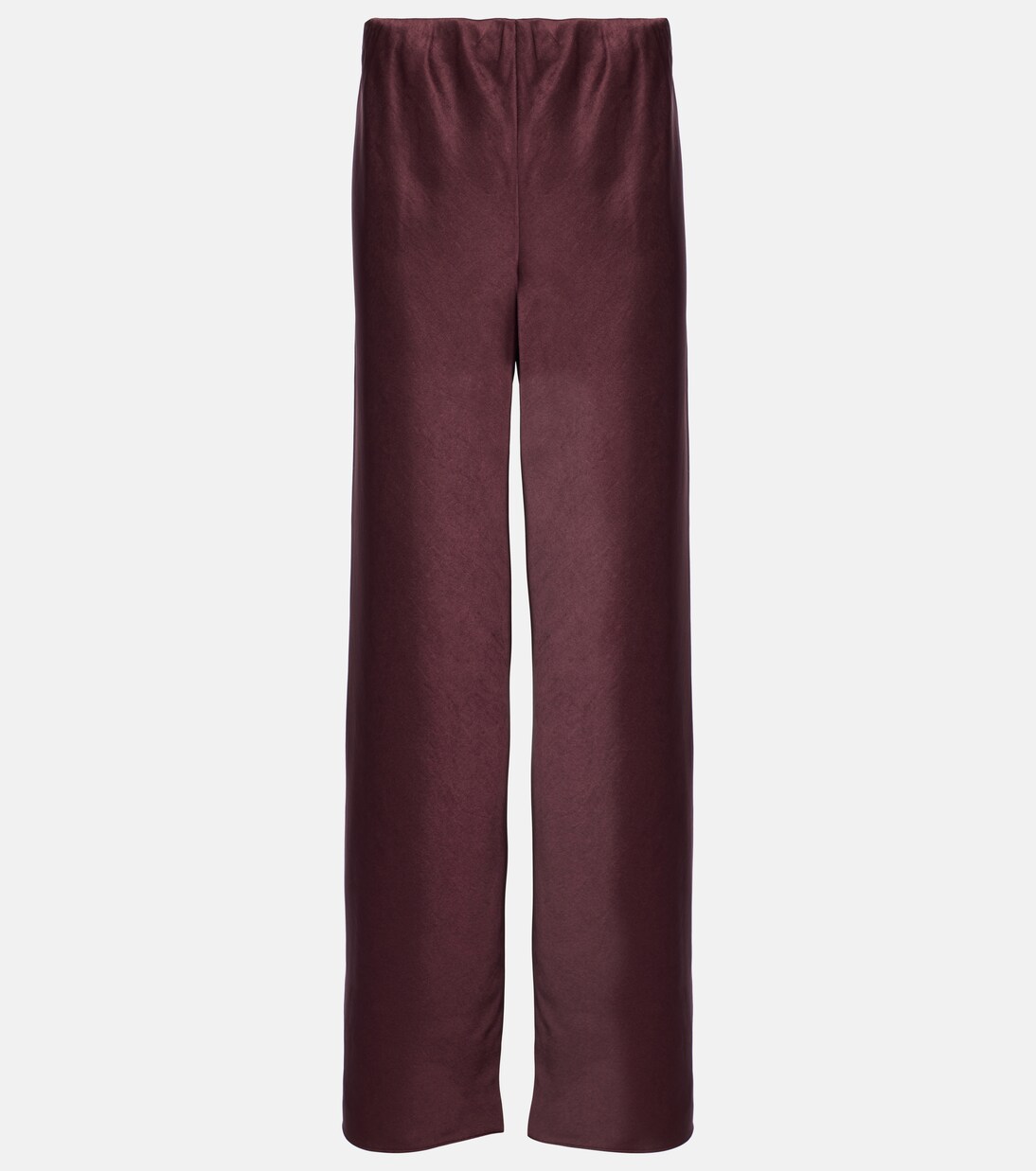 Pantalon ample à taille haute en satin | Vince