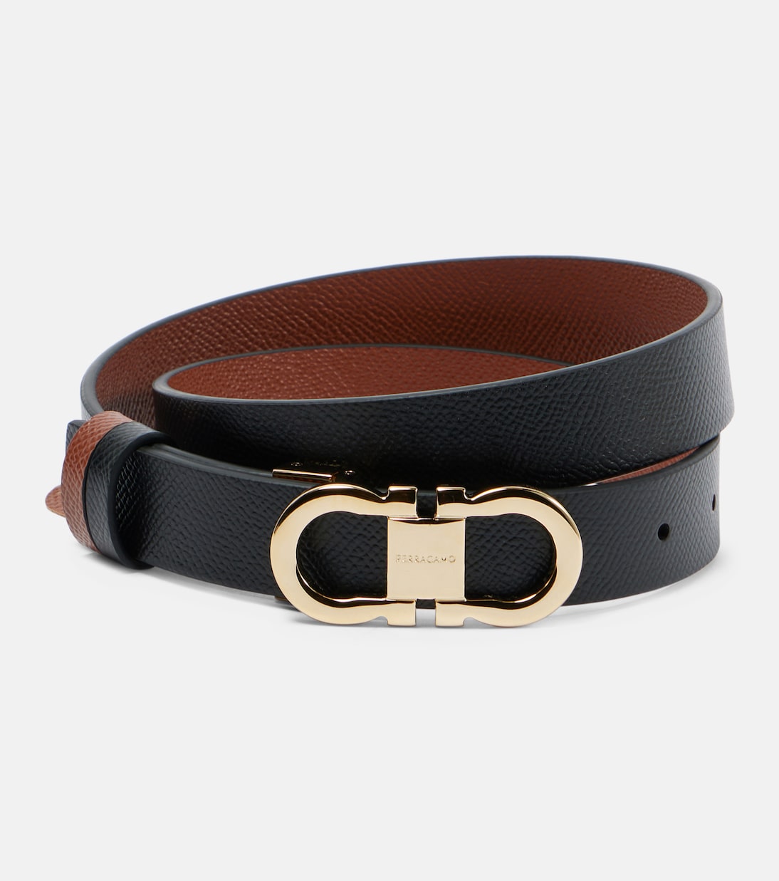 Gancini reversible leather belt | Ferragamo