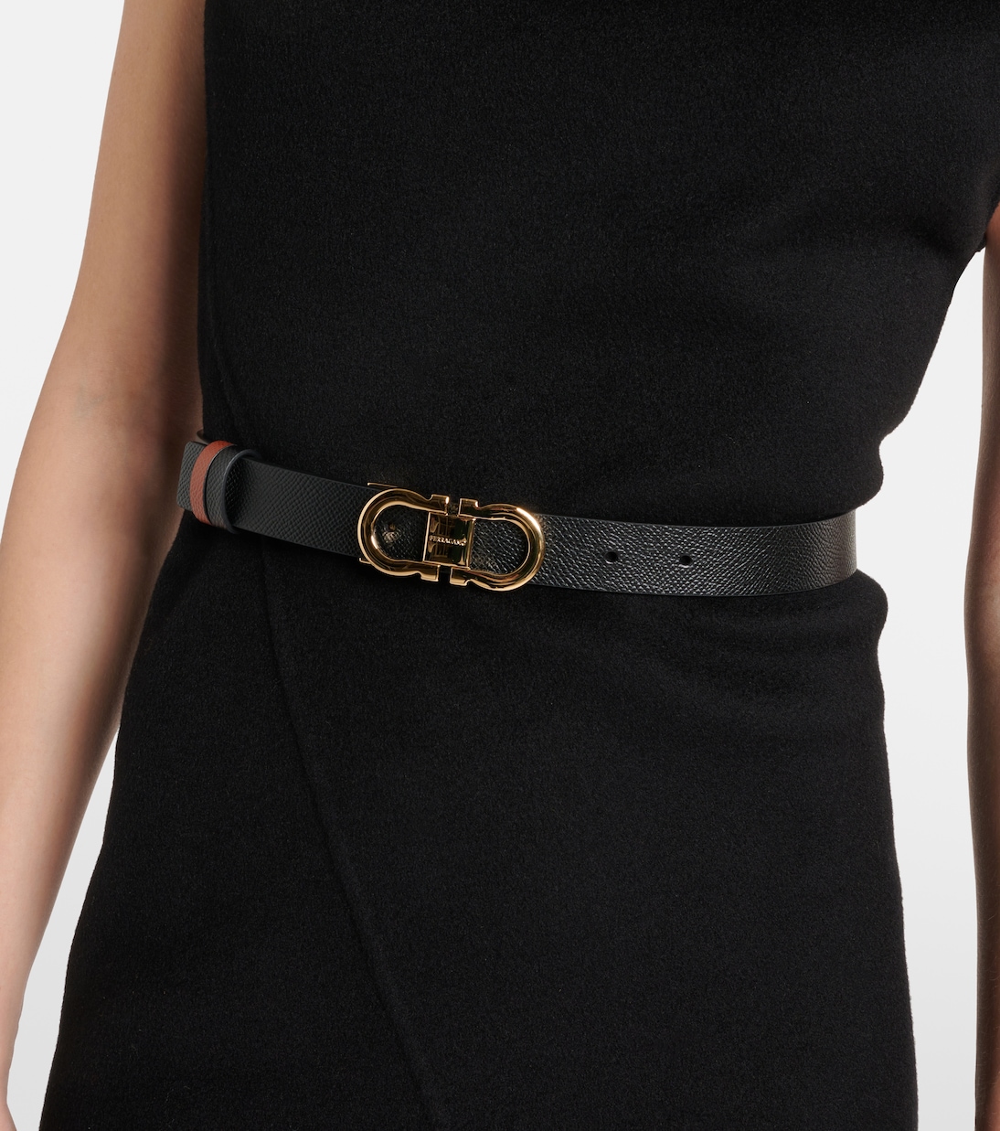 Gancini reversible leather belt | Ferragamo