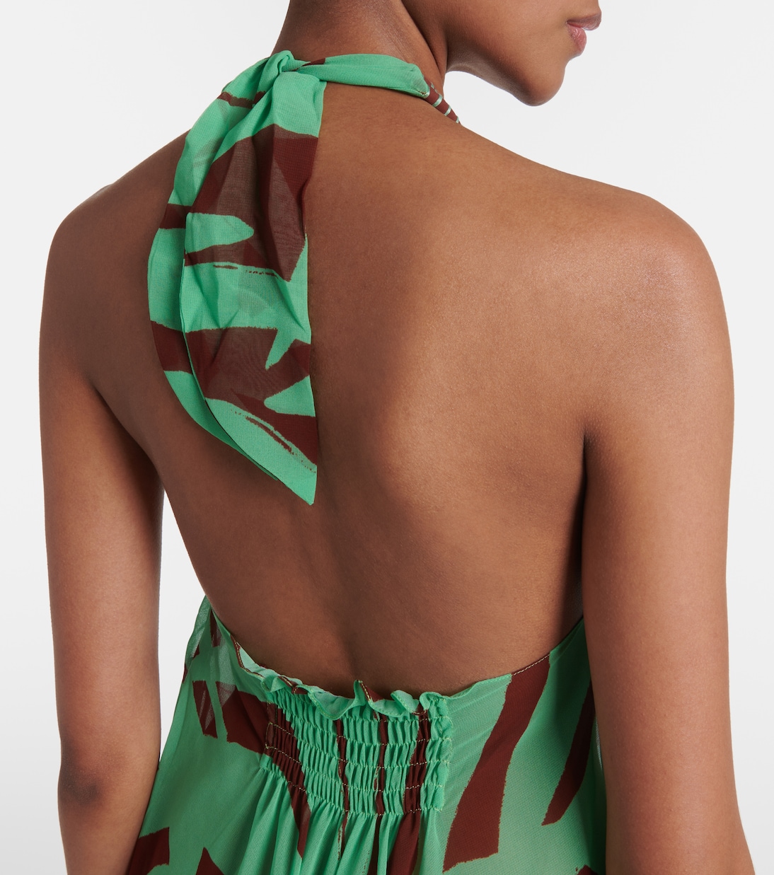 Abito lungo Tactile Winds in georgette | Johanna Ortiz