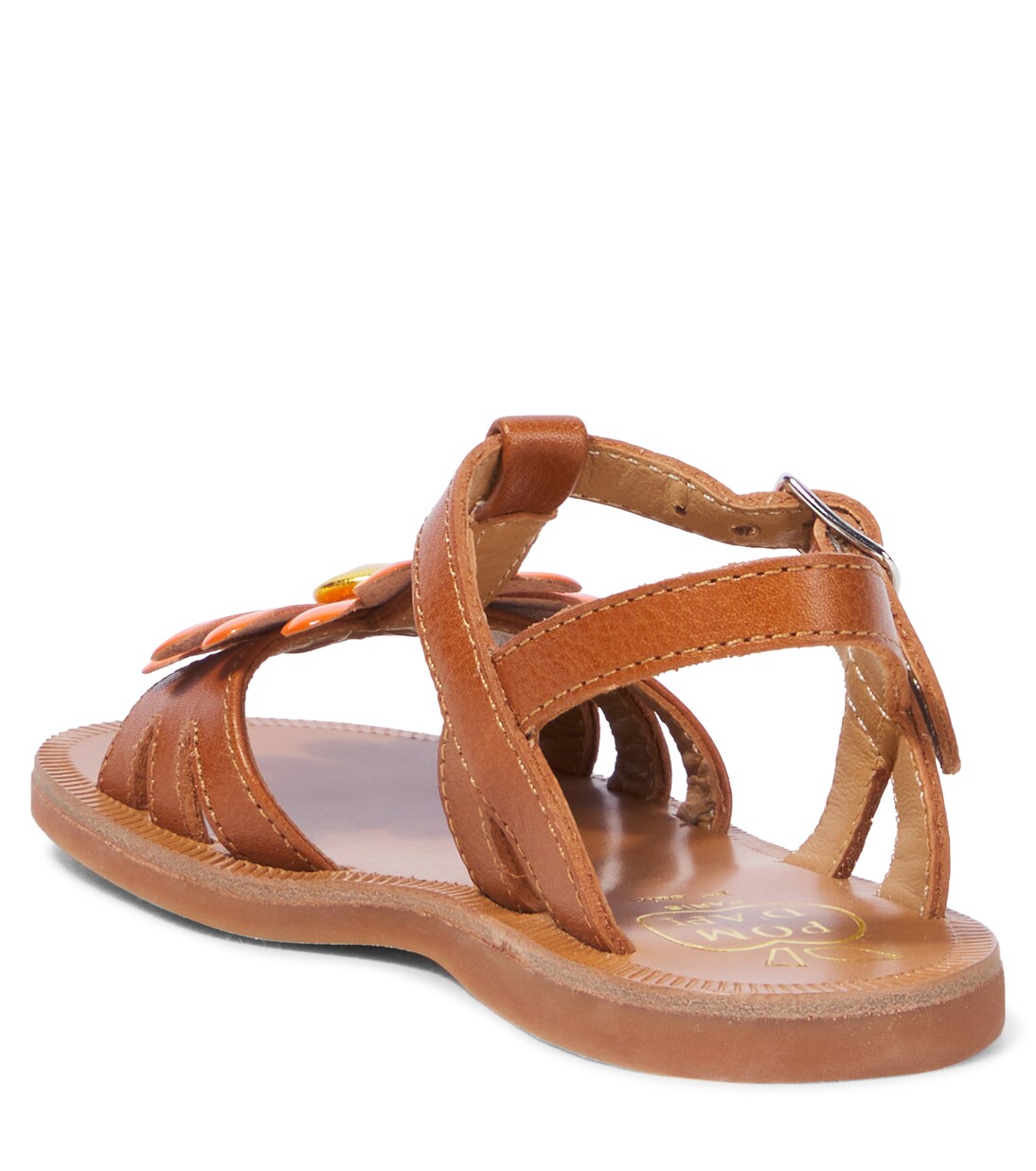 Sandalen Plagette Big Flo aus Leder | Pom d'Api