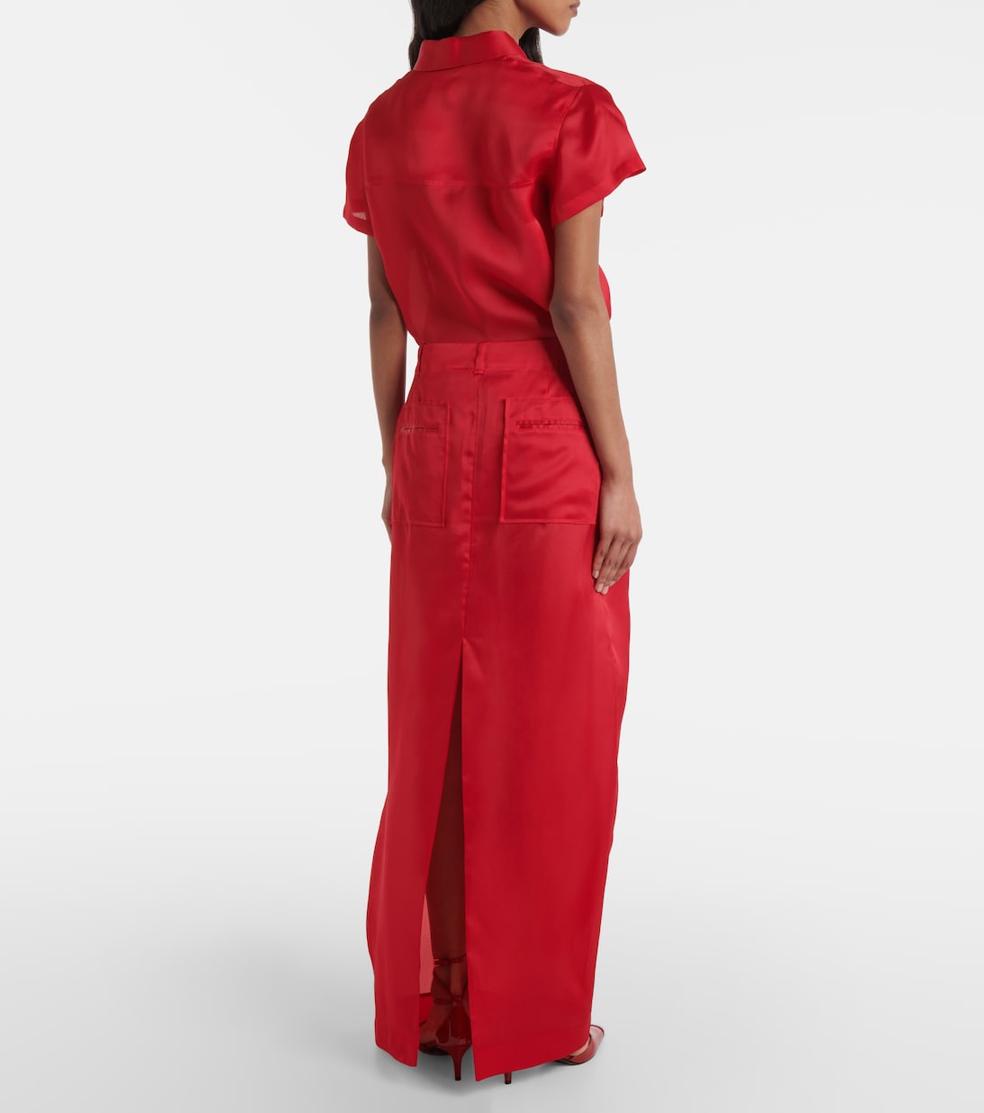 Maxirock Lucian aus Seidenorganza | Khaite