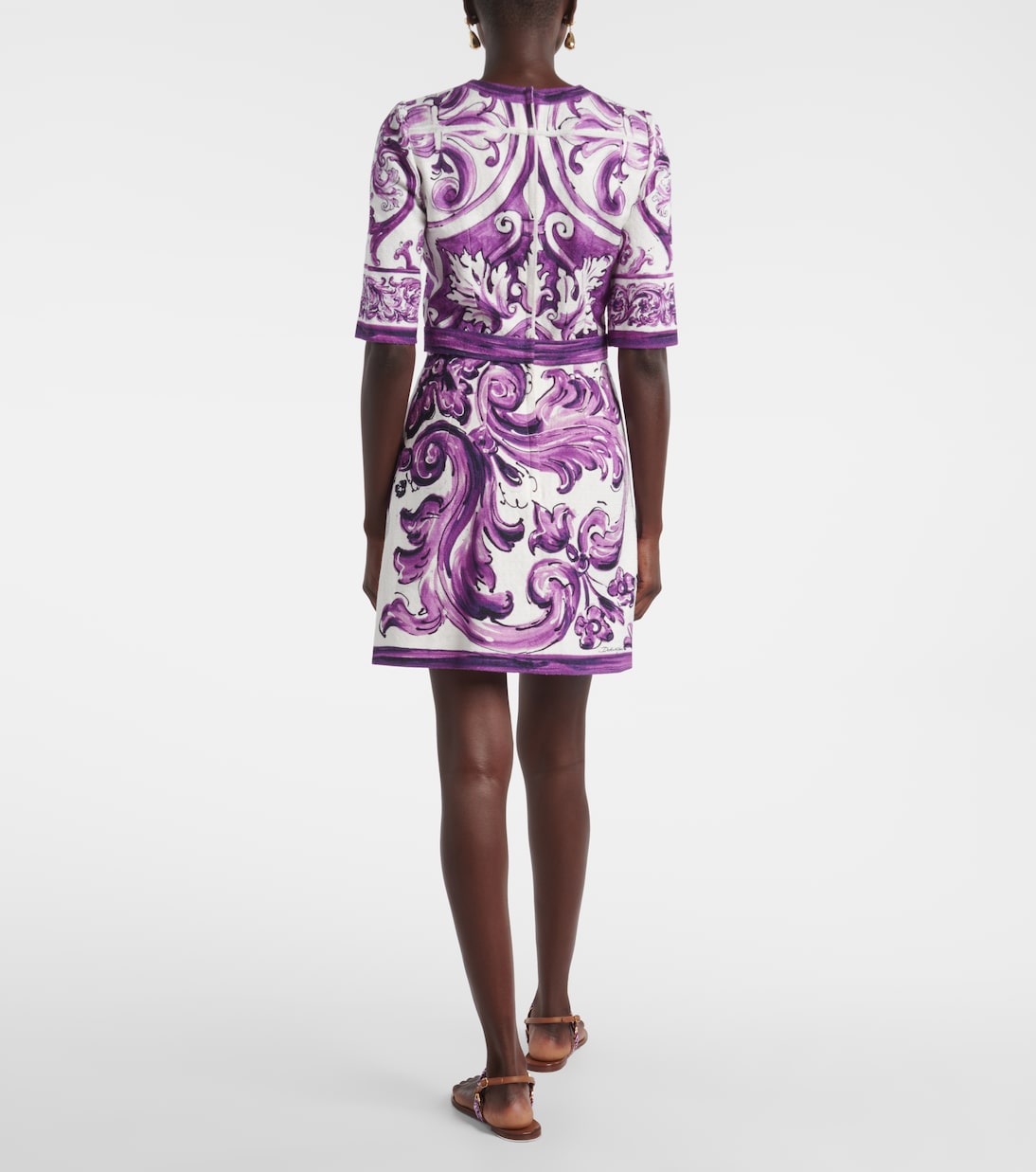 Miniabito Majolica in misto cotone | Dolce&Gabbana