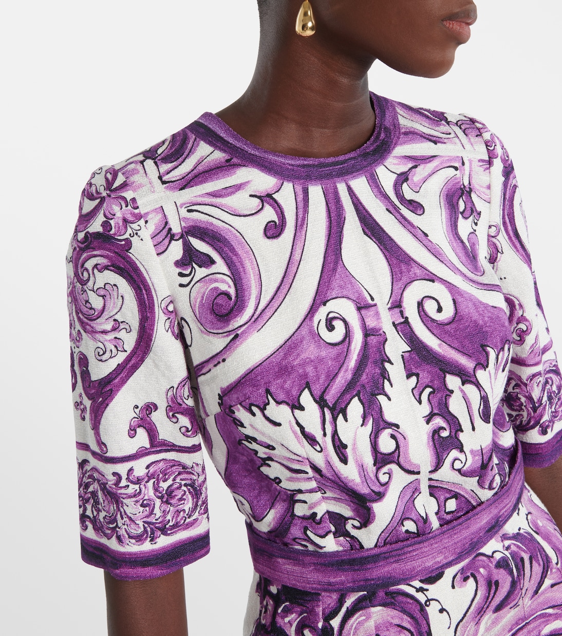 Miniabito Majolica in misto cotone | Dolce&Gabbana