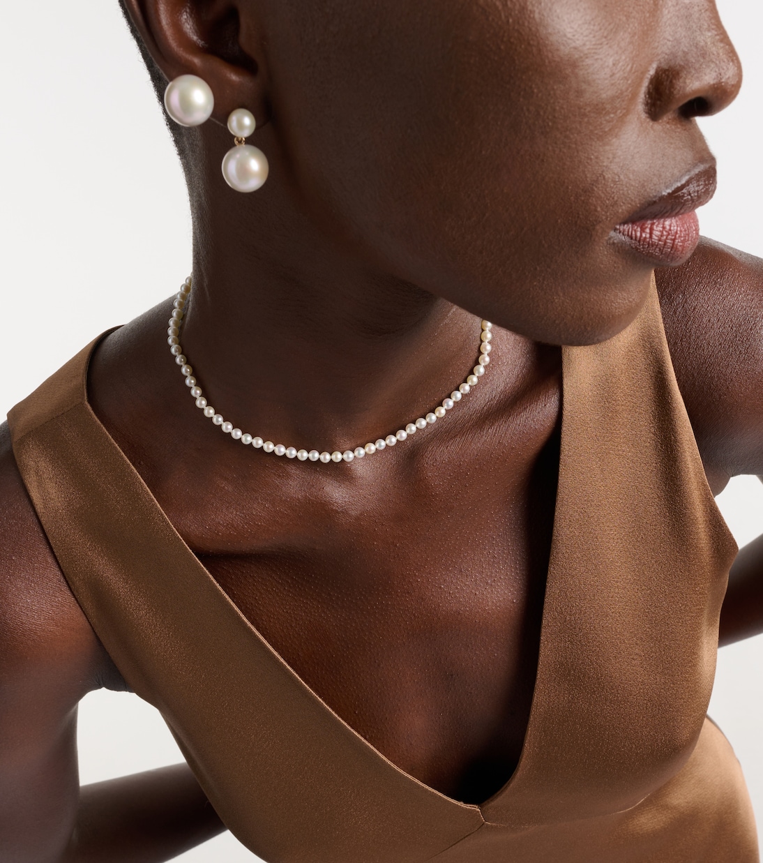 La Belle Moon 14kt gold necklace with pearls | Sophie Bille Brahe