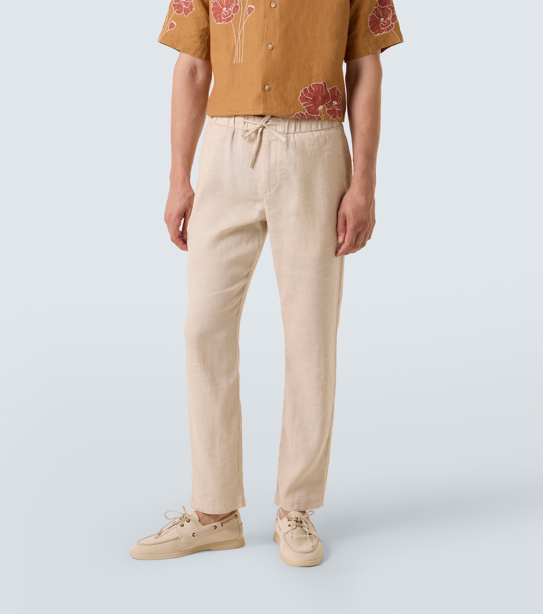 Oscar linen and cotton straight pants | Frescobol Carioca