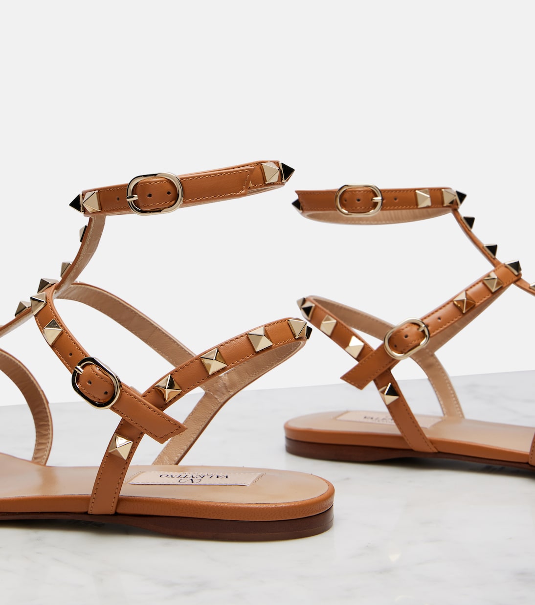 Sandalen Rockstud aus Leder | Valentino Garavani