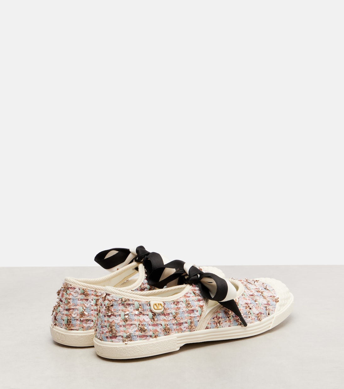 Bay By Bay checked tweed sneakers | Valentino Garavani