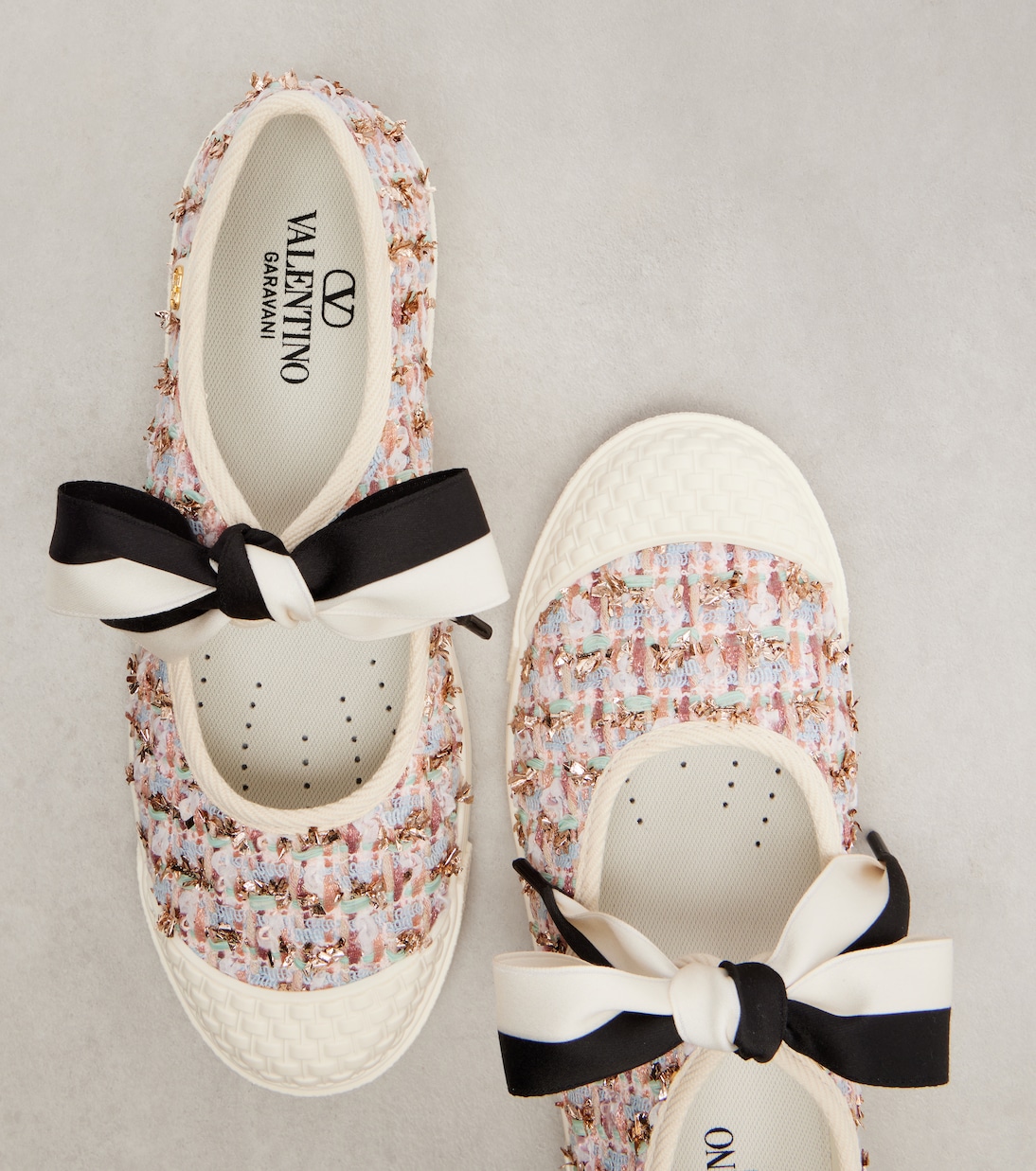 Bay By Bay checked tweed sneakers | Valentino Garavani