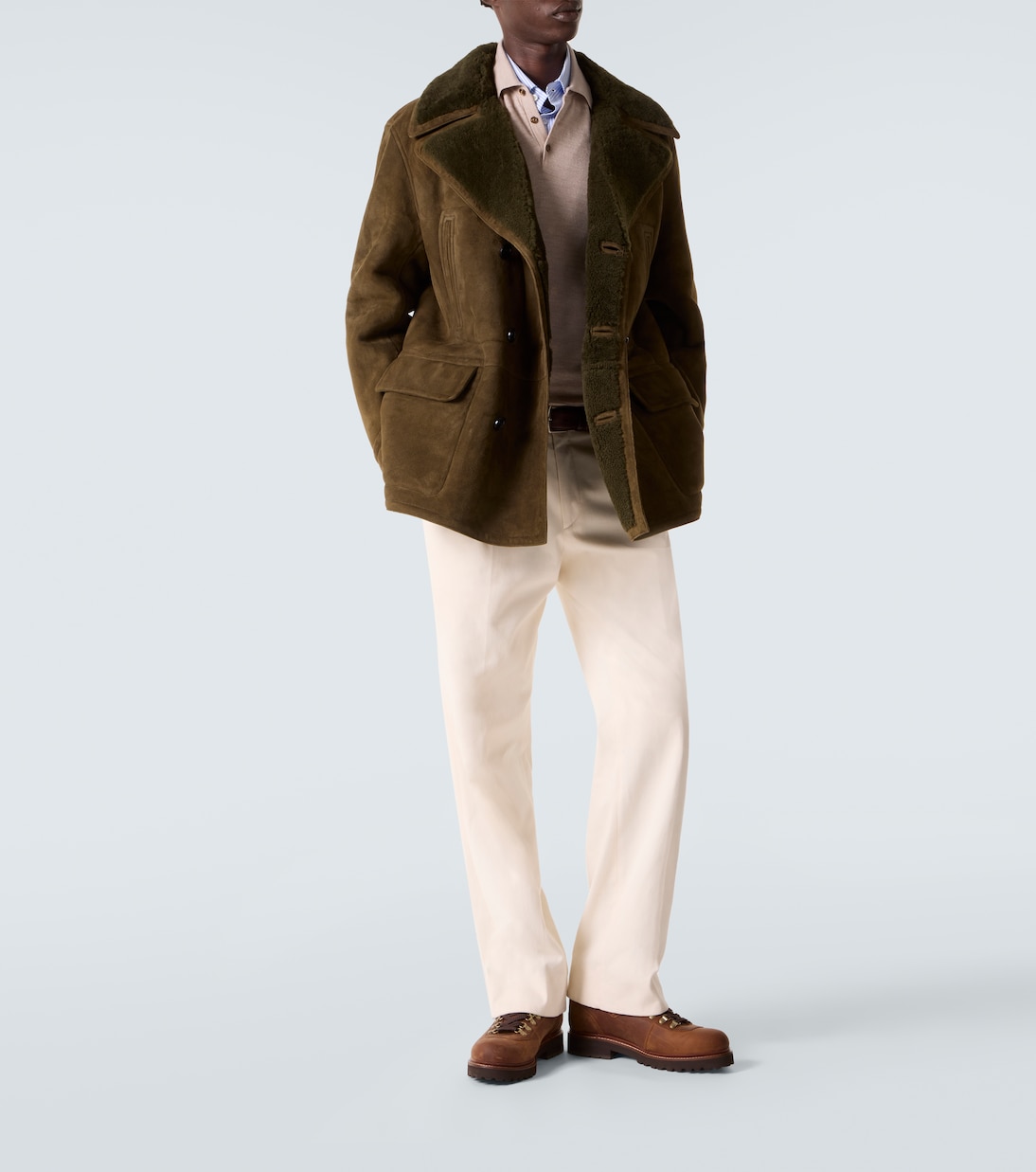 Shearling-lined suede jacket | Ralph Lauren Purple Label