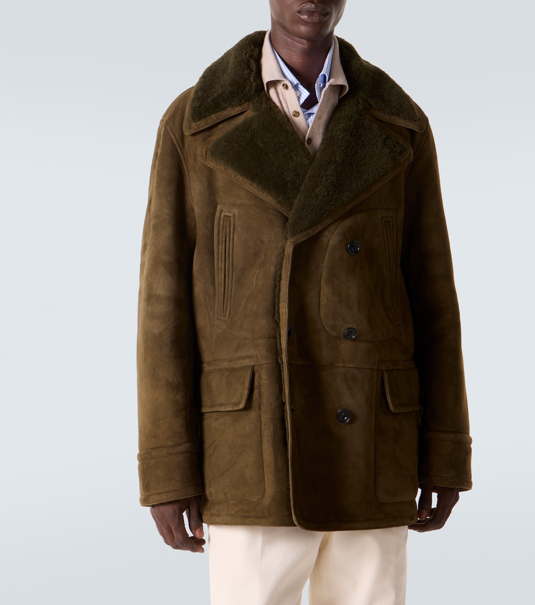 Shearling-lined suede jacket | Ralph Lauren Purple Label