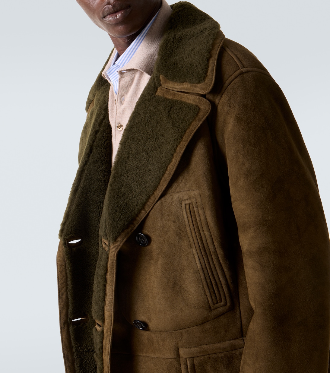 Shearling-lined suede jacket | Ralph Lauren Purple Label