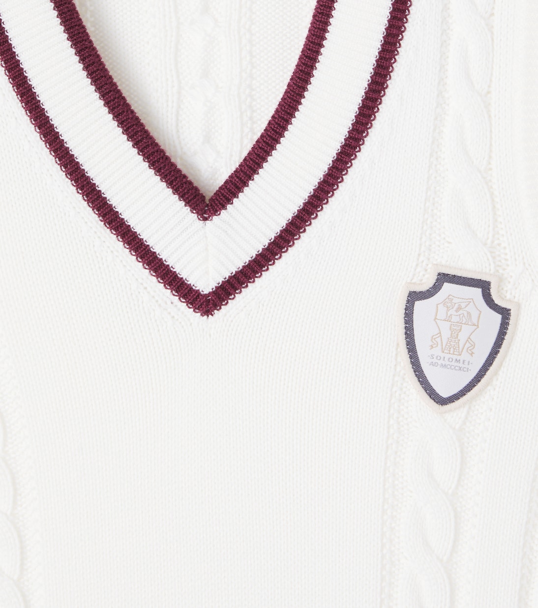 Cable-knit cotton vest | Brunello Cucinelli Kids