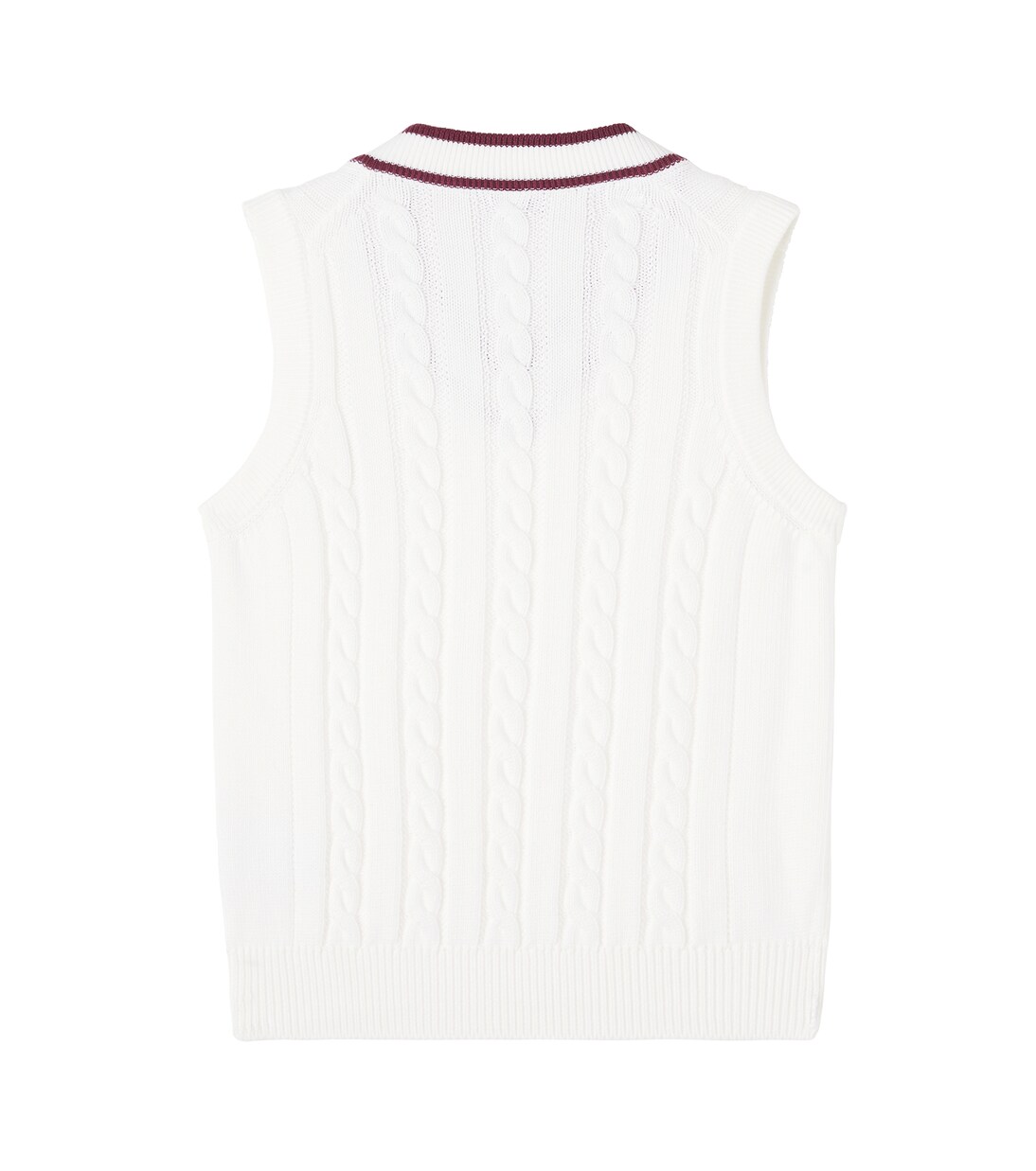 Cable-knit cotton vest | Brunello Cucinelli Kids