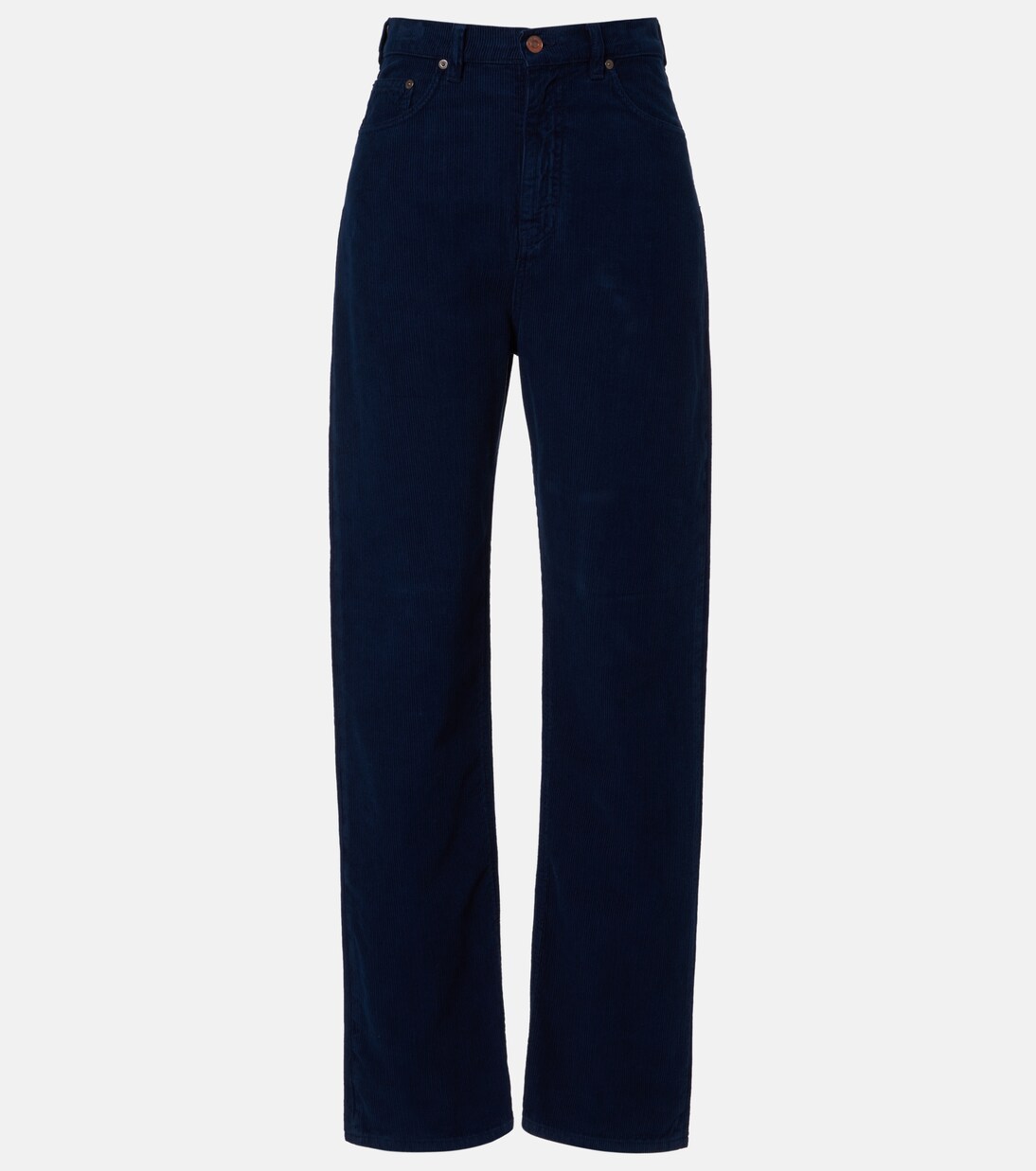 Gerade High-Rise-Hose aus Baumwoll-Cord | Victoria Beckham