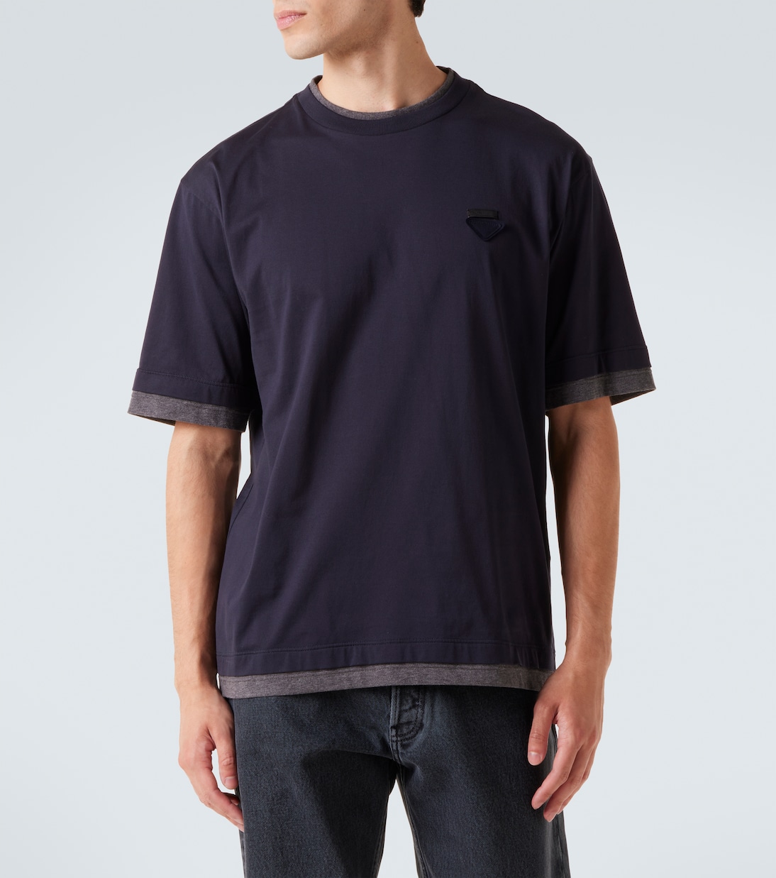 T-Shirt aus Baumwoll-Jersey | Prada