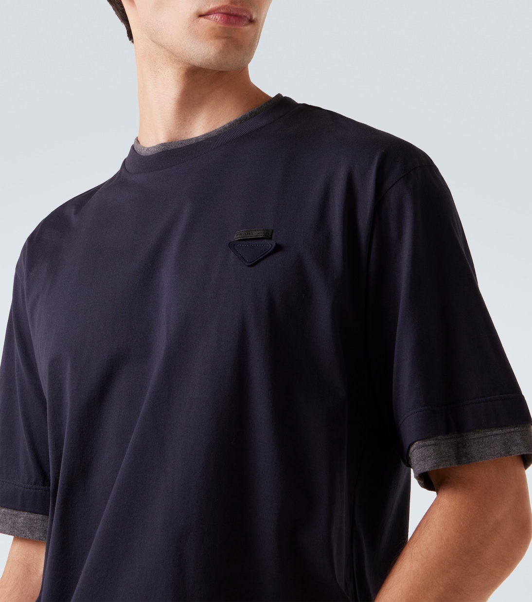 T-Shirt aus Baumwoll-Jersey | Prada