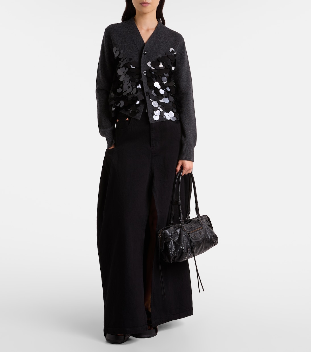 Cardigan en laine à sequins | Sacai