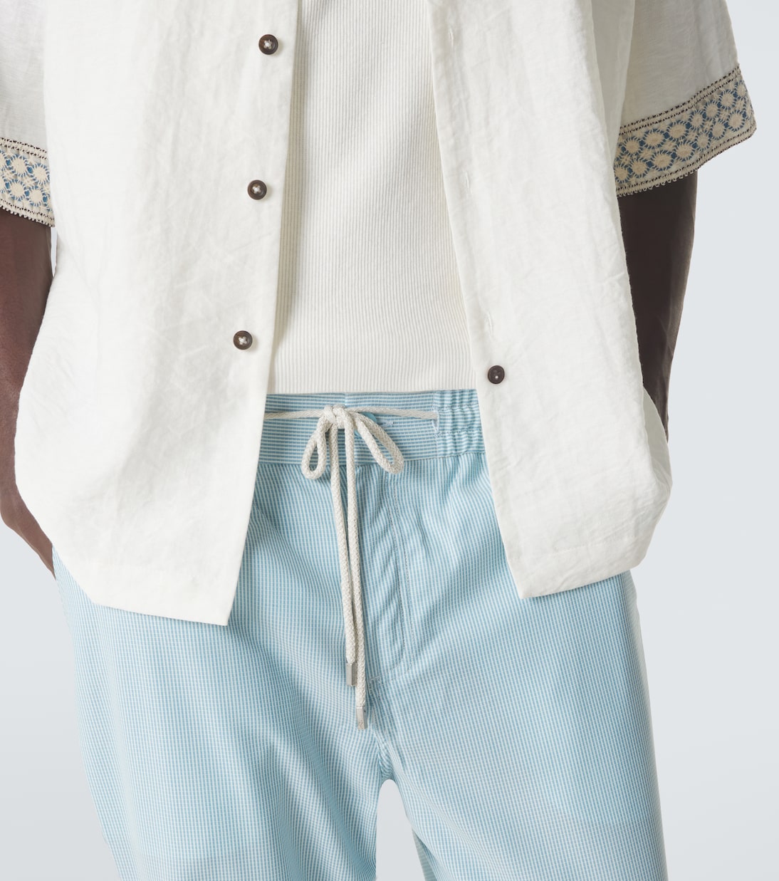 Parc striped wool-blend slim pants | Vilebrequin