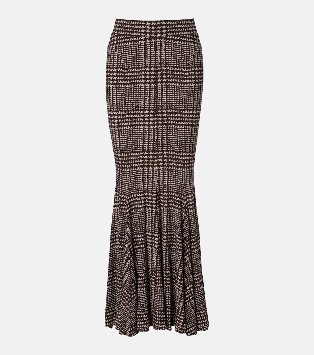 Prince of Wales check maxi skirt | Norma Kamali