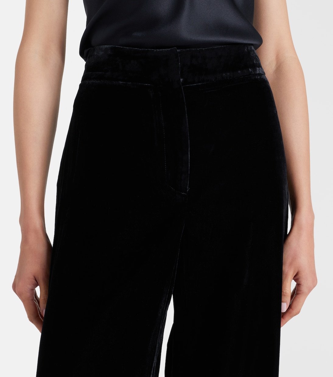 Alex high-rise velvet wide-leg pants | Veronica Beard