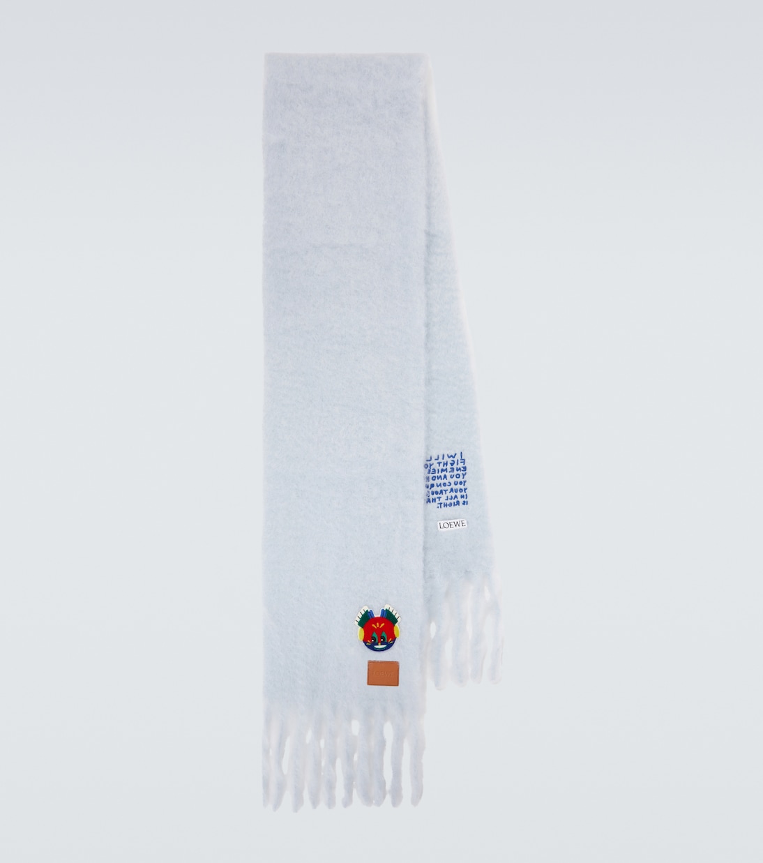 Embroidered mohair and wool scarf | Loewe