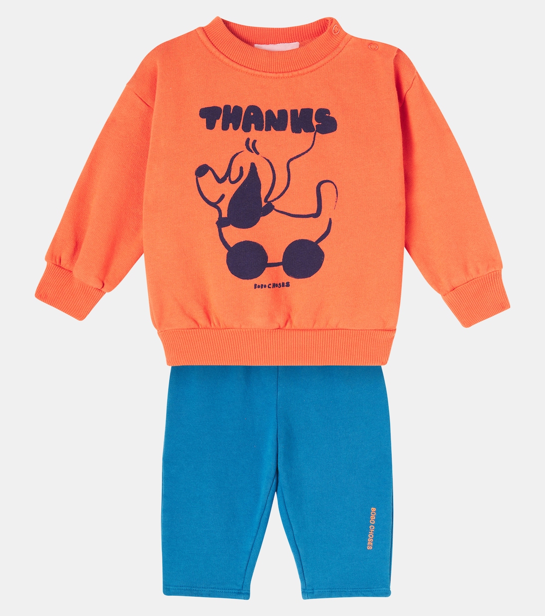Baby printed cotton sweatshirt and sweatpants set | Bobo Choses