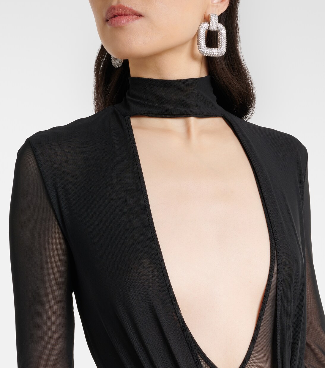 Floral-appliqué mesh gown | David Koma