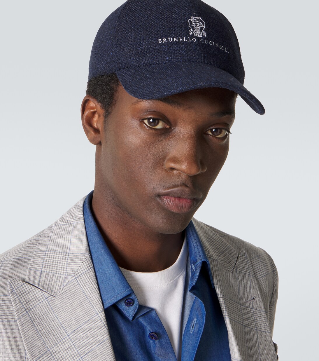 Logo silk, linen, and wool baseball cap | Brunello Cucinelli