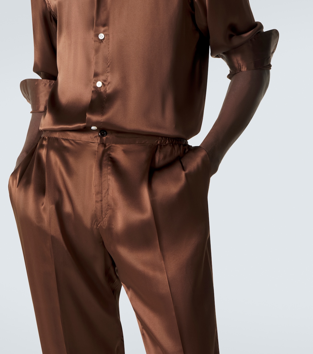 Wendbare Hose aus Seide | Rubinacci