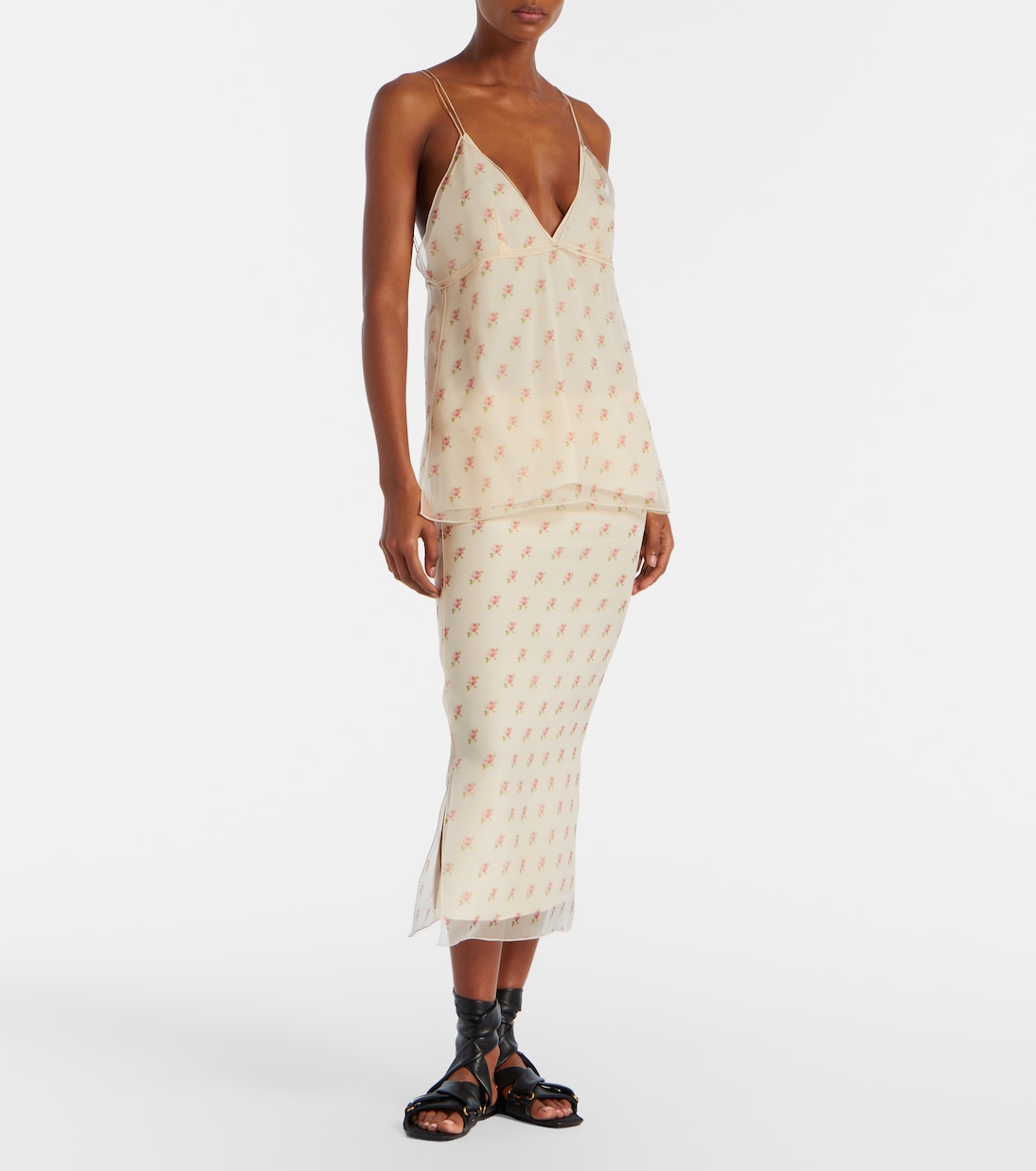 Timy floral silk organza camisole | Khaite