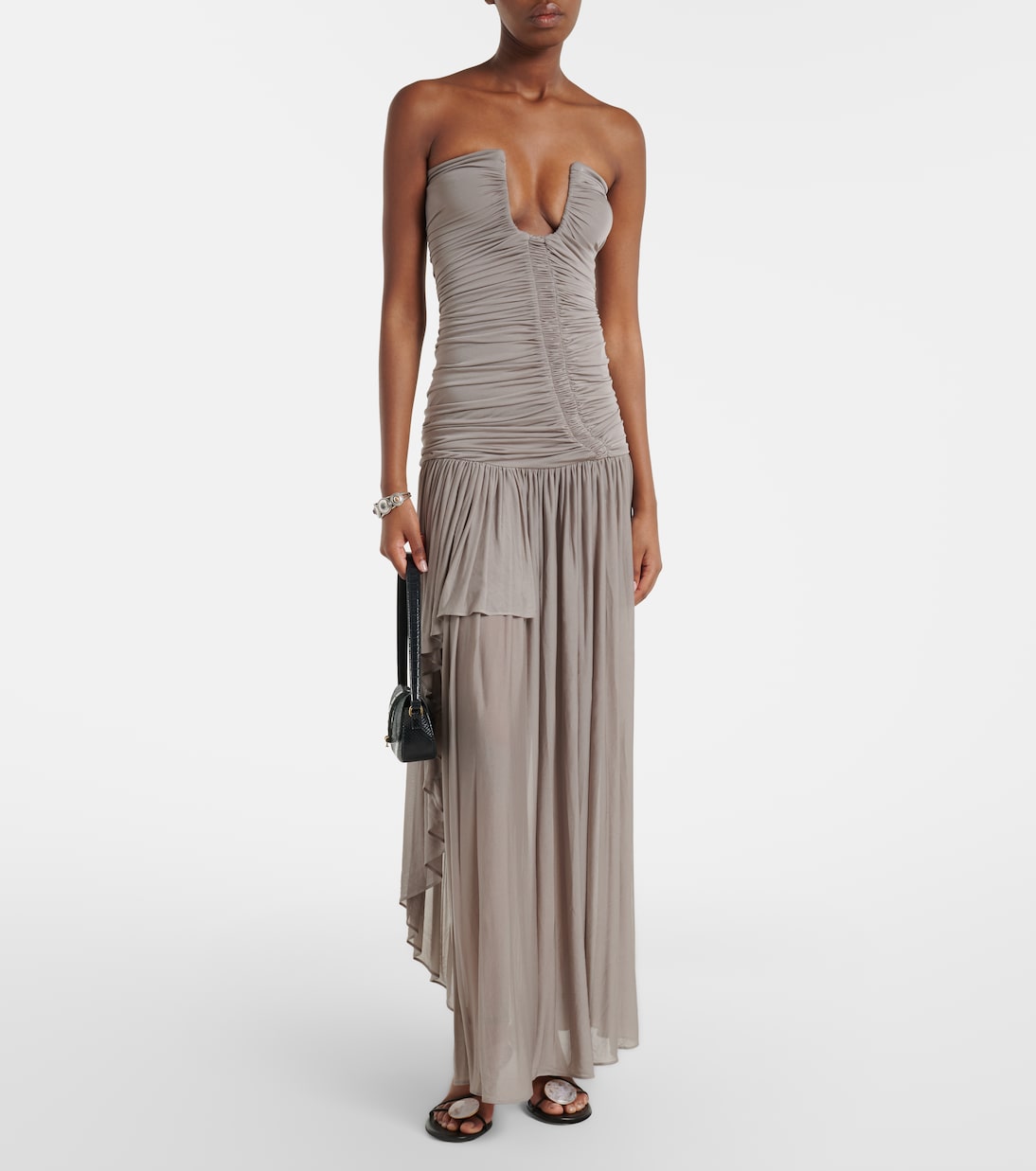 Ruched asymmetric midi dress | Christopher Esber