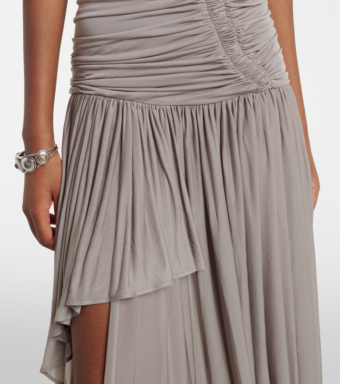 Ruched asymmetric midi dress | Christopher Esber