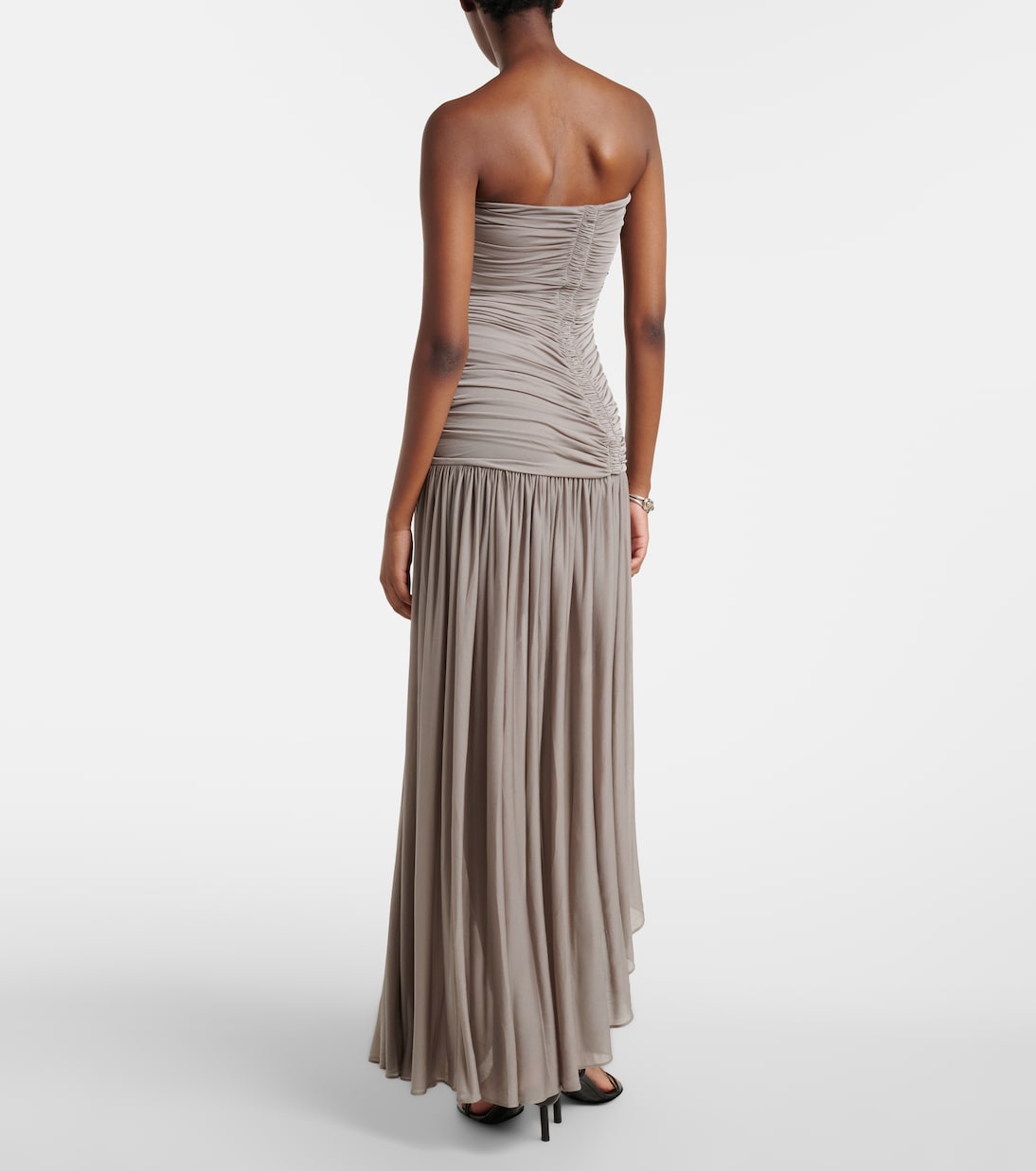 Ruched asymmetric midi dress | Christopher Esber