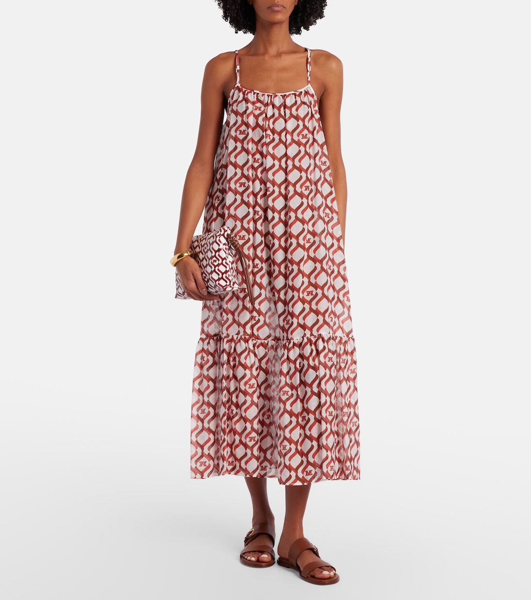 Robe midi Alisso en coton et soie | Max Mara