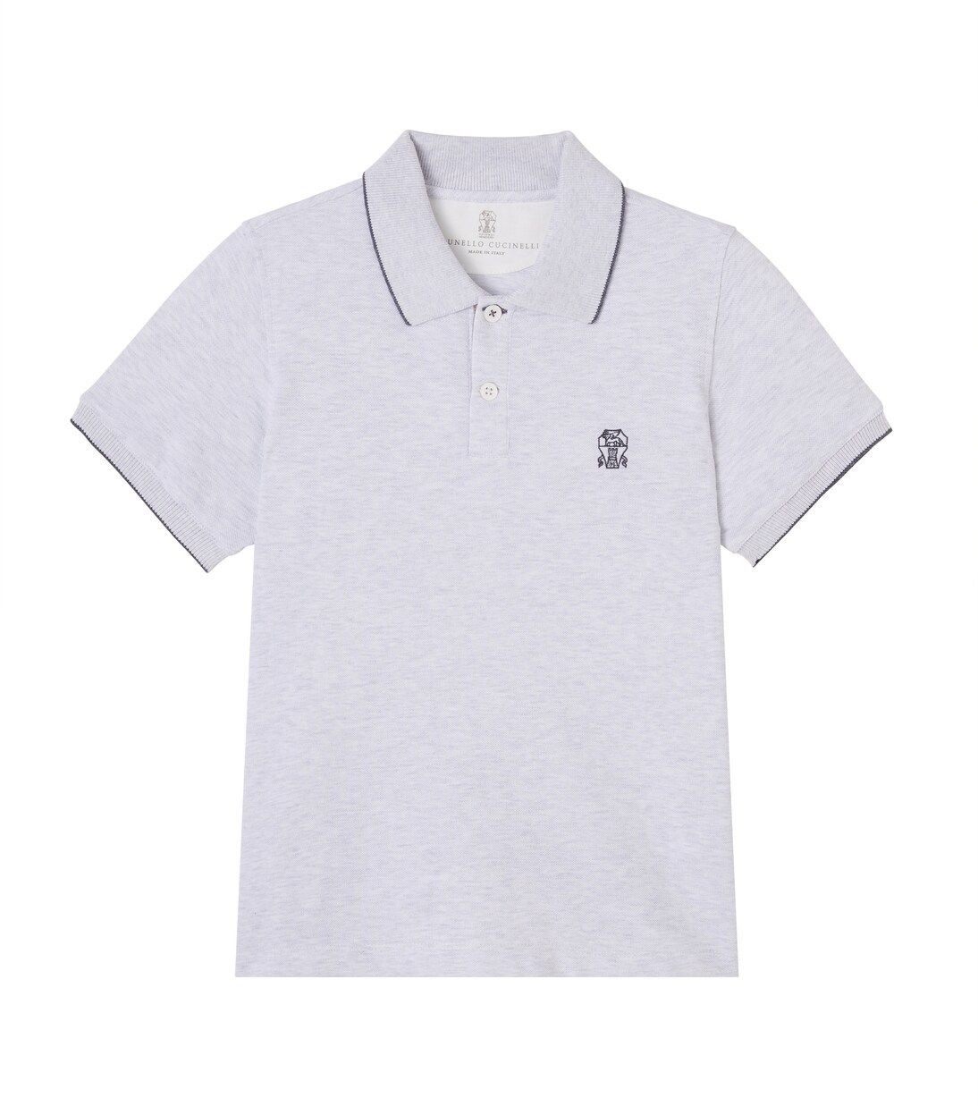 Embroidered cotton polo shirt | Brunello Cucinelli Kids