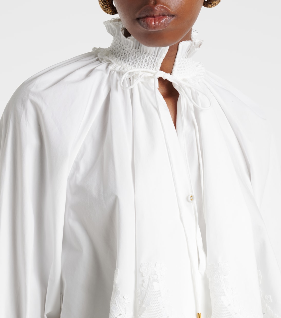 Alchemy lace-trimmed cotton blouse | Zimmermann