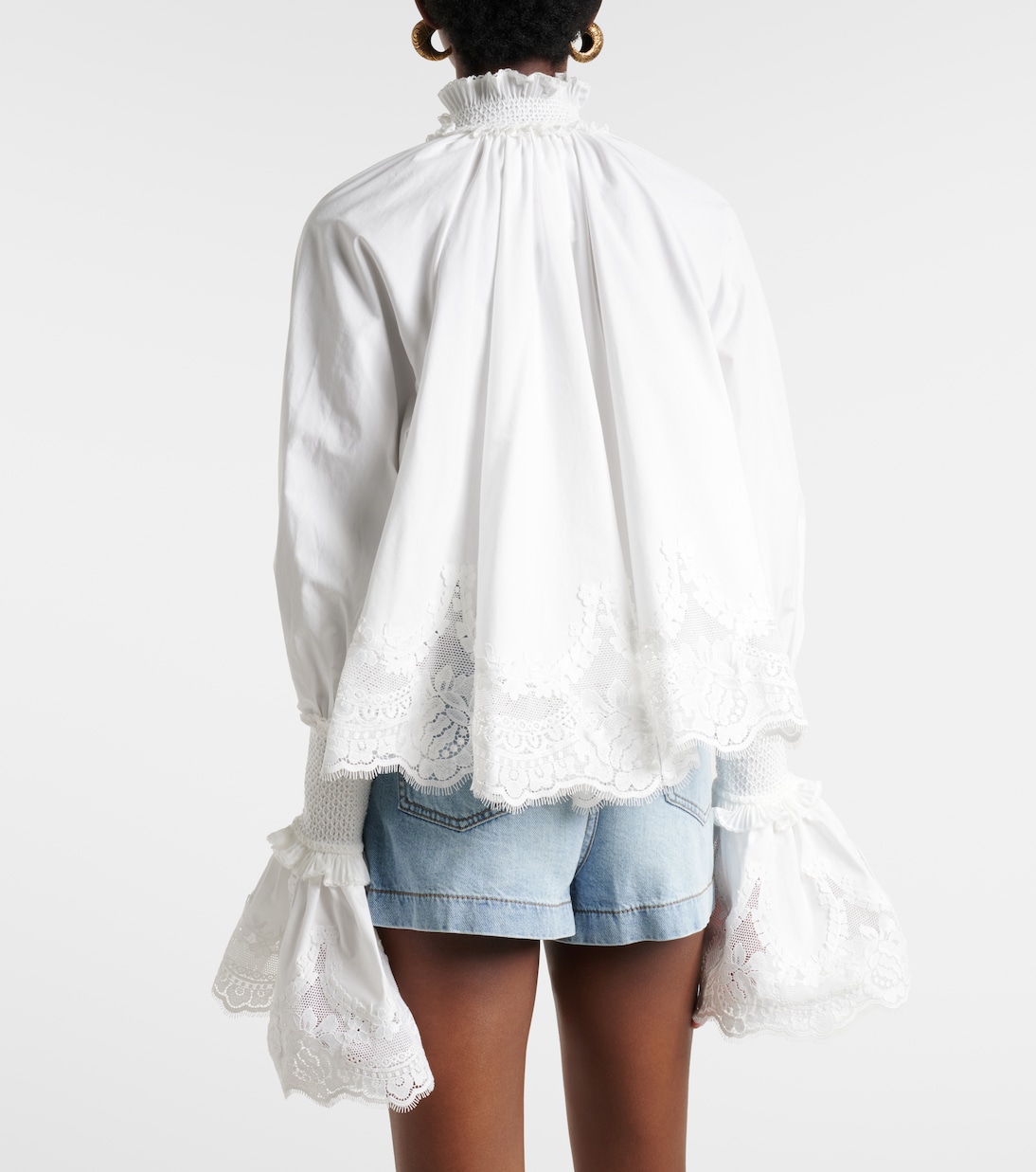 Alchemy lace-trimmed cotton blouse | Zimmermann