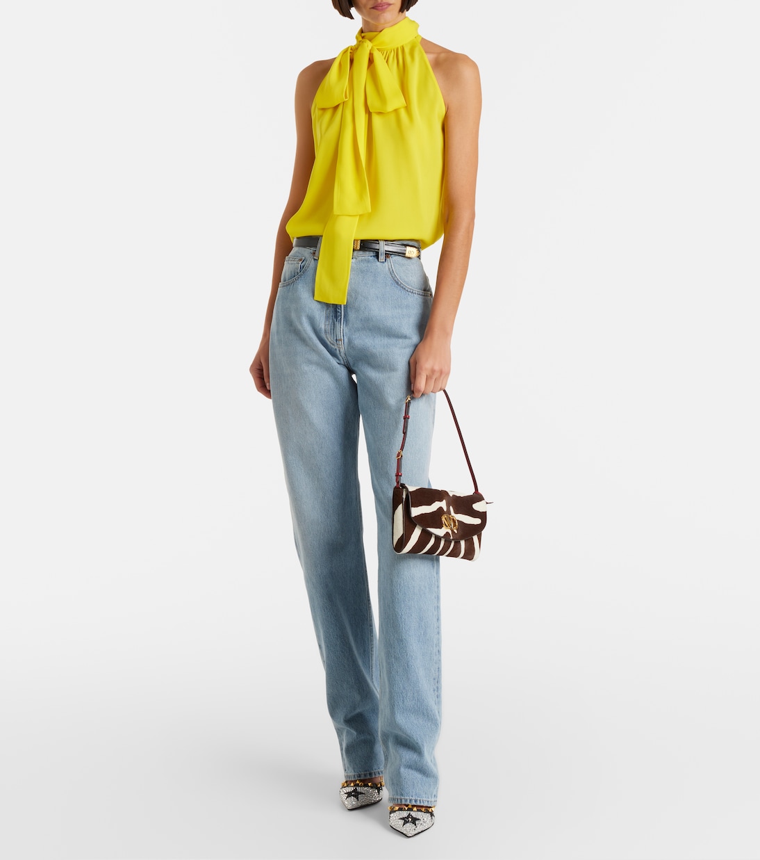 Schultertasche DeVain Small aus Kalbshaar | Valentino Garavani