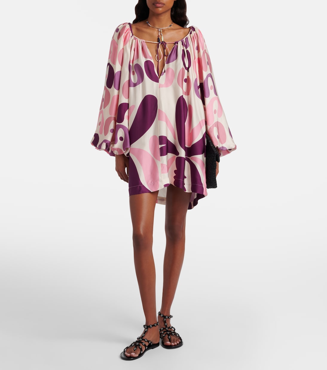 Printed satin minidress | Adriana Degreas