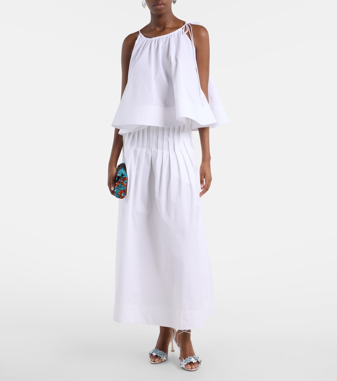 Anista floral-appliqué leather sandals | Manolo Blahnik