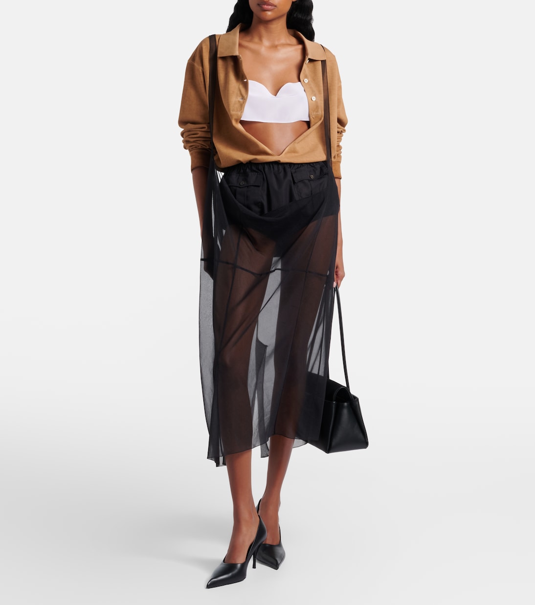 Bralette aus Crêpe de Chine aus Seide | Prada