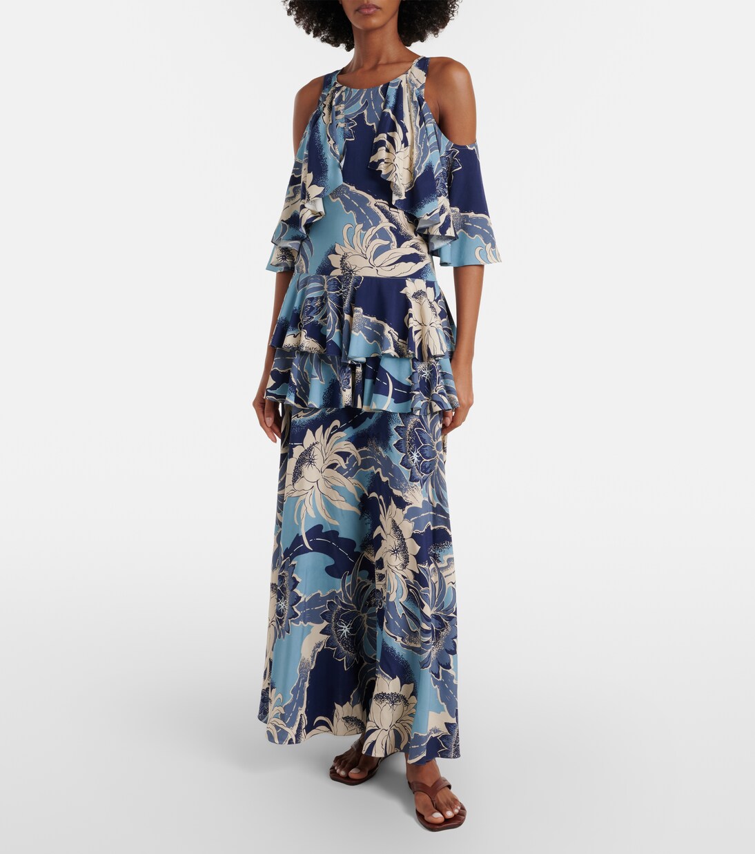 Leaf leather thong sandals | JW Anderson