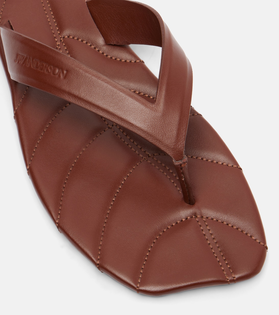 Leaf leather thong sandals | JW Anderson