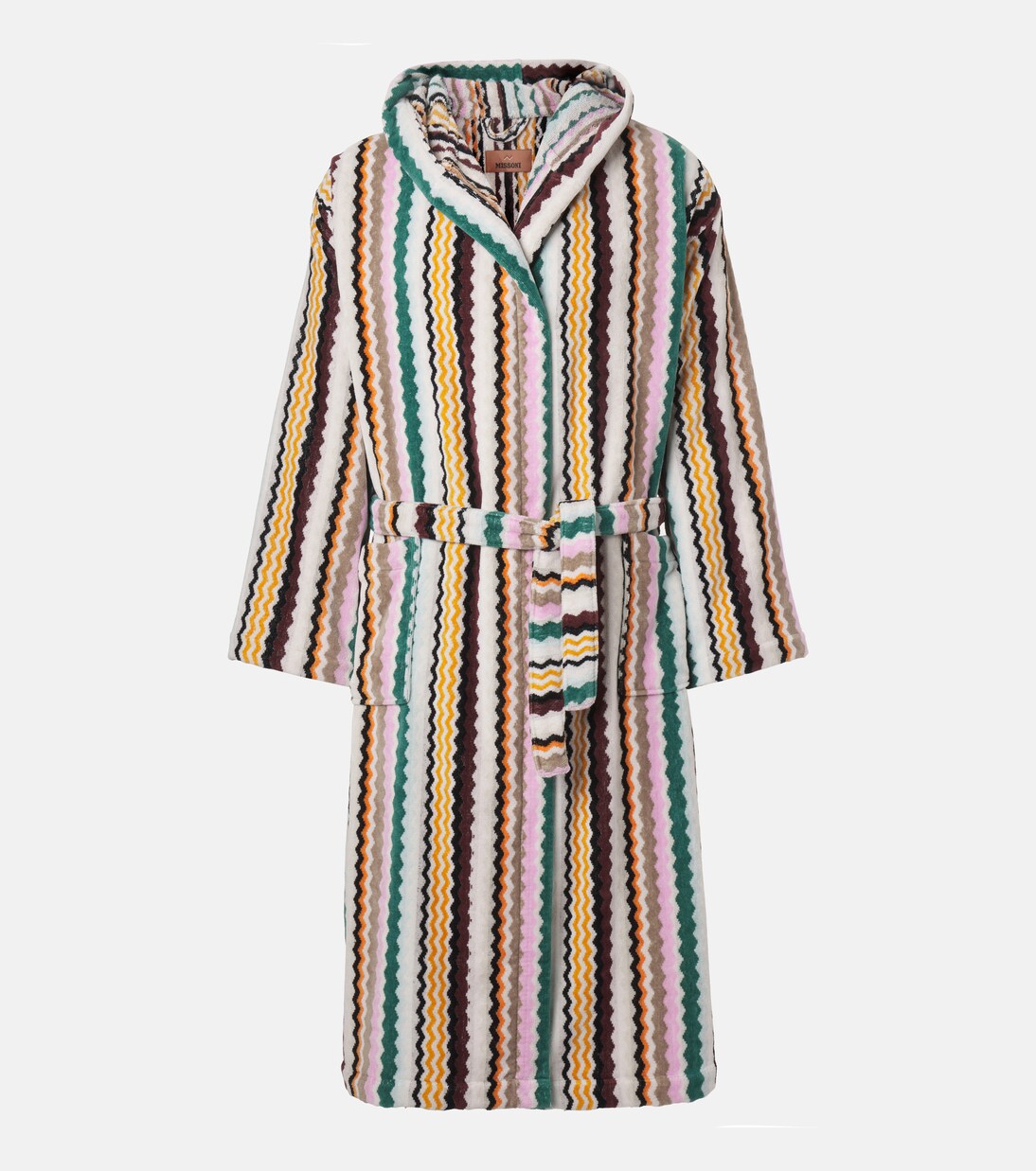 Aura Zigzag cotton bathrobe | Missoni