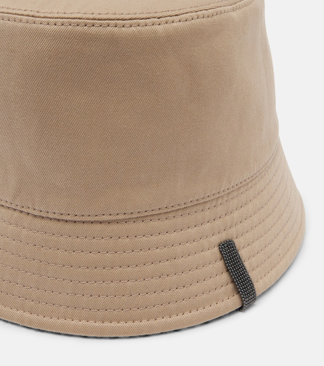 Monili cotton and linen bucket hat | Brunello Cucinelli
