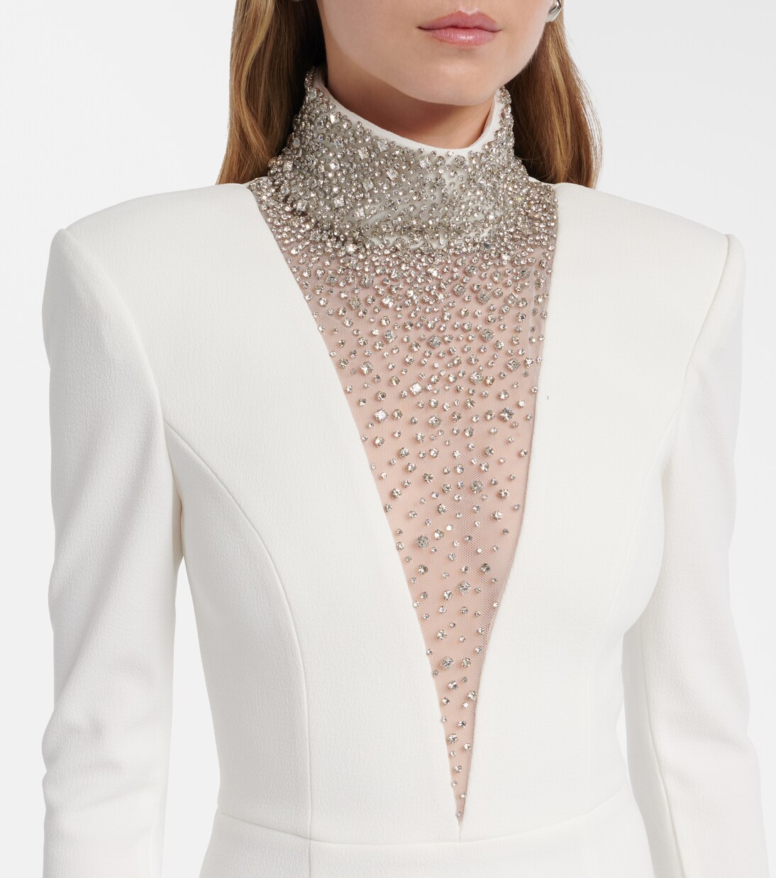 Bridal Melva embellished crêpe gown | Rebecca Vallance