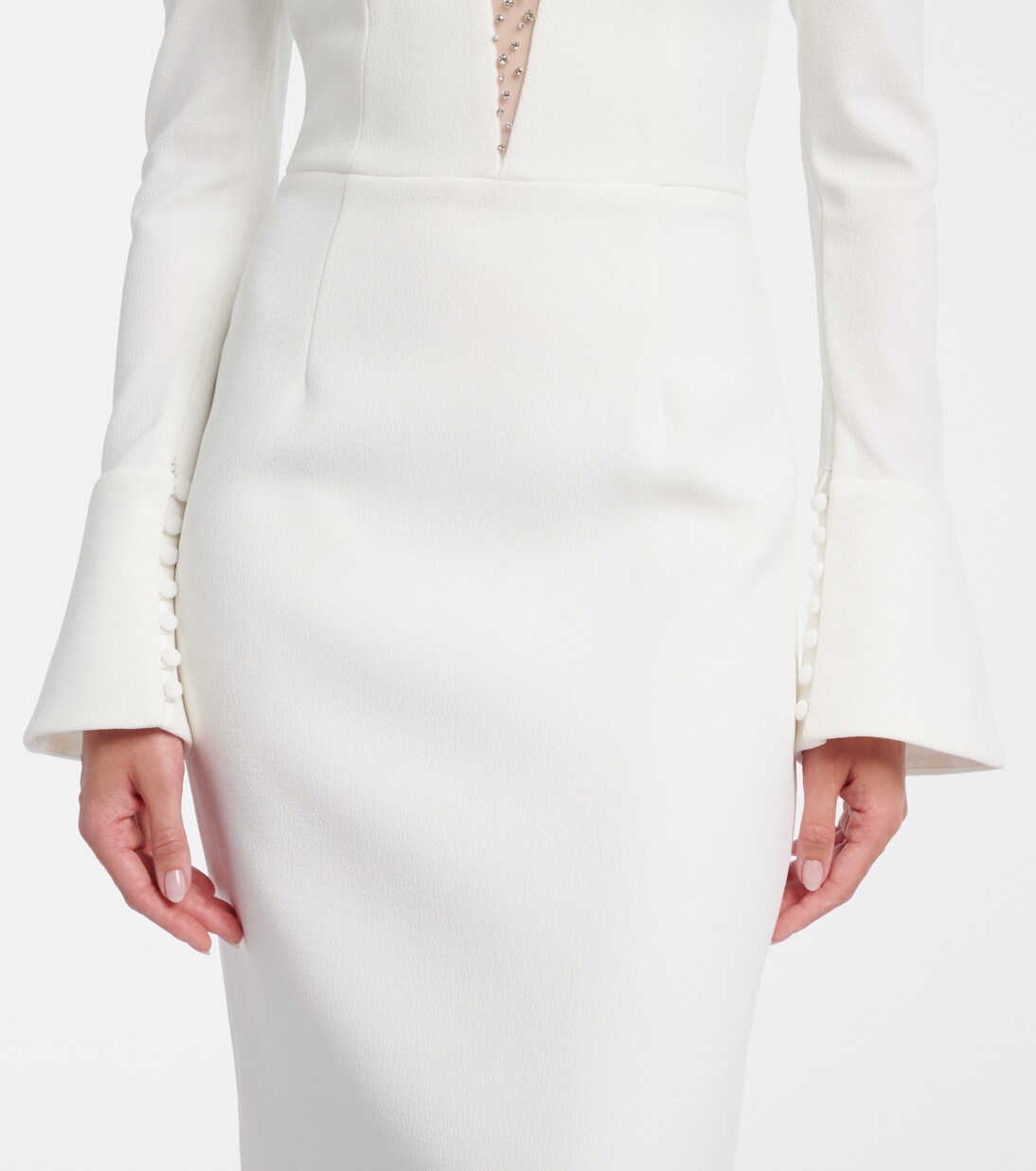 Bridal Melva embellished crêpe gown | Rebecca Vallance